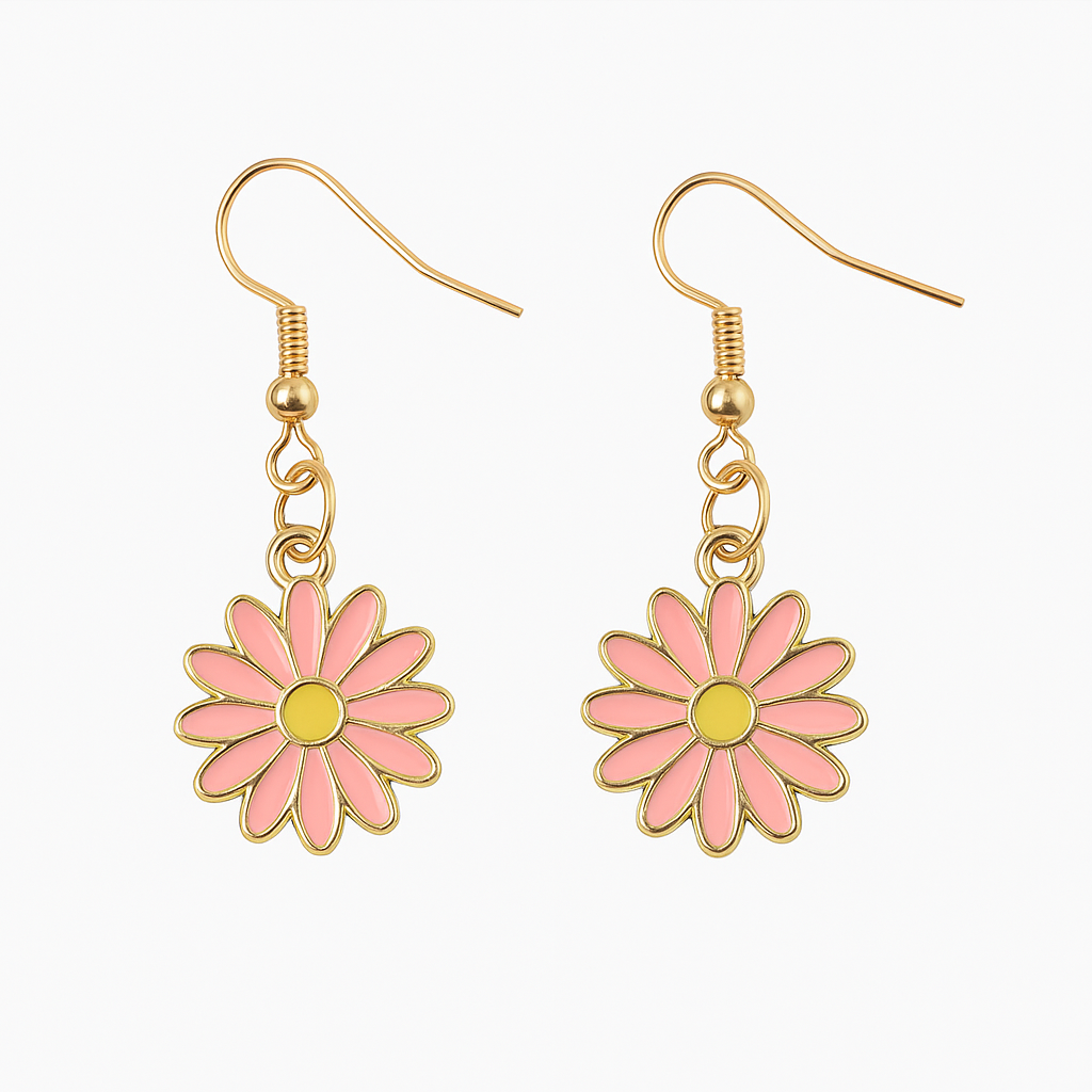Shiny Sunflower Earrings