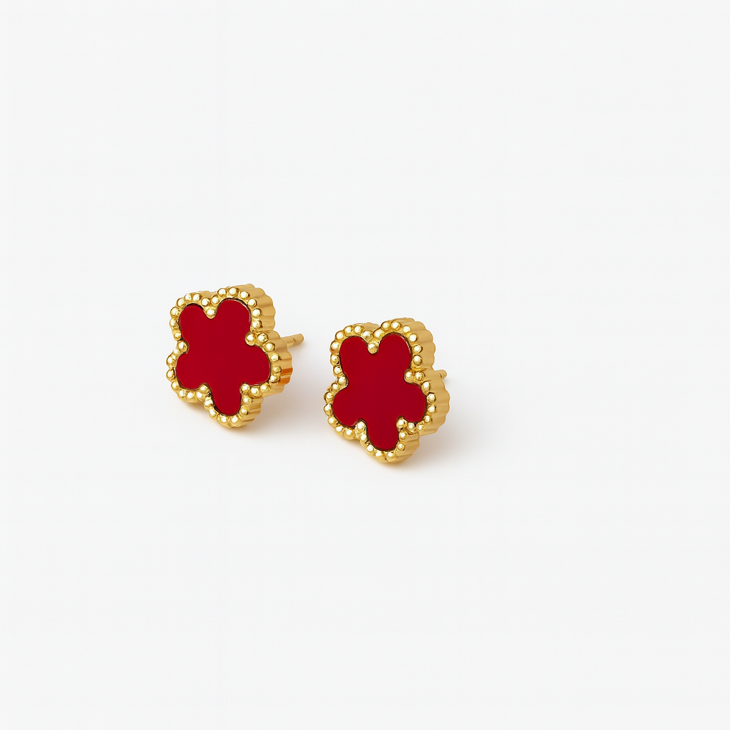 18k Gold Plated Flower Earrings