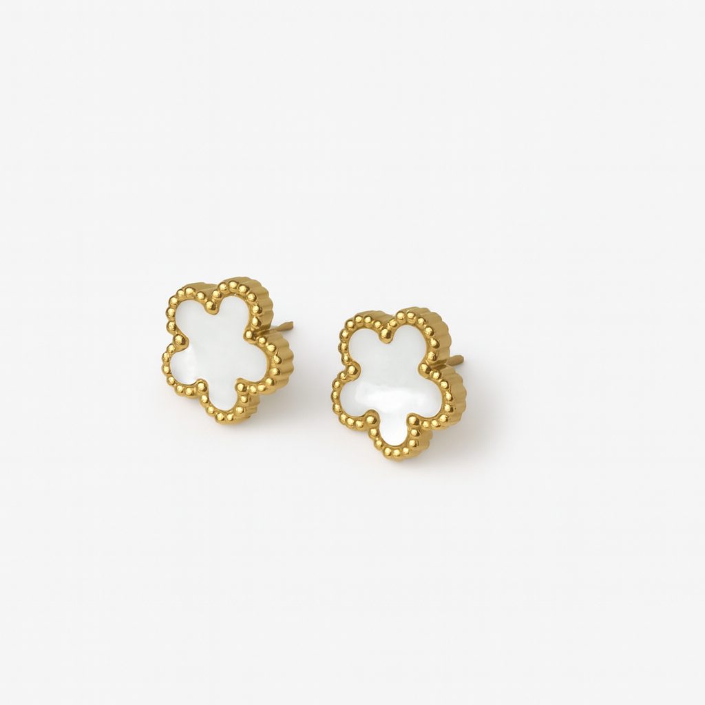 18k Gold Plated Flower Earrings