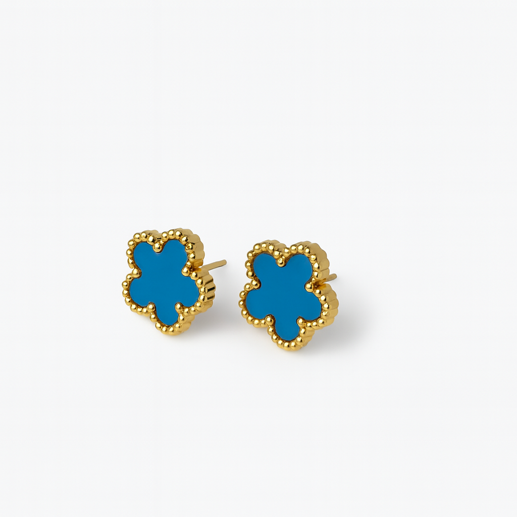 18k Gold Plated Flower Earrings