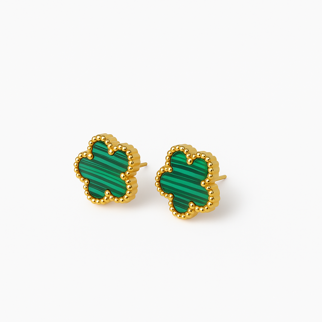 18k Gold Plated Flower Earrings