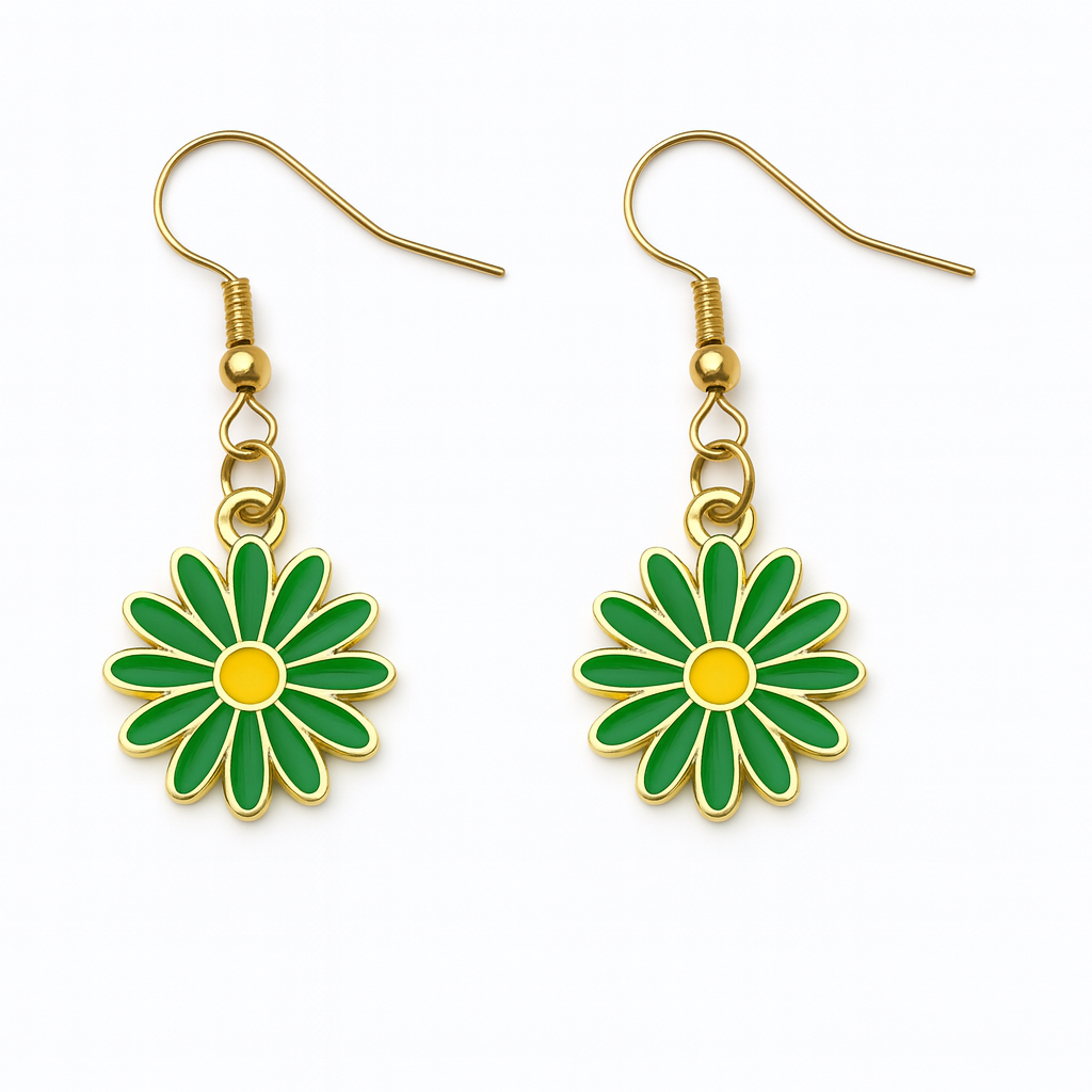 Shiny Sunflower Earrings