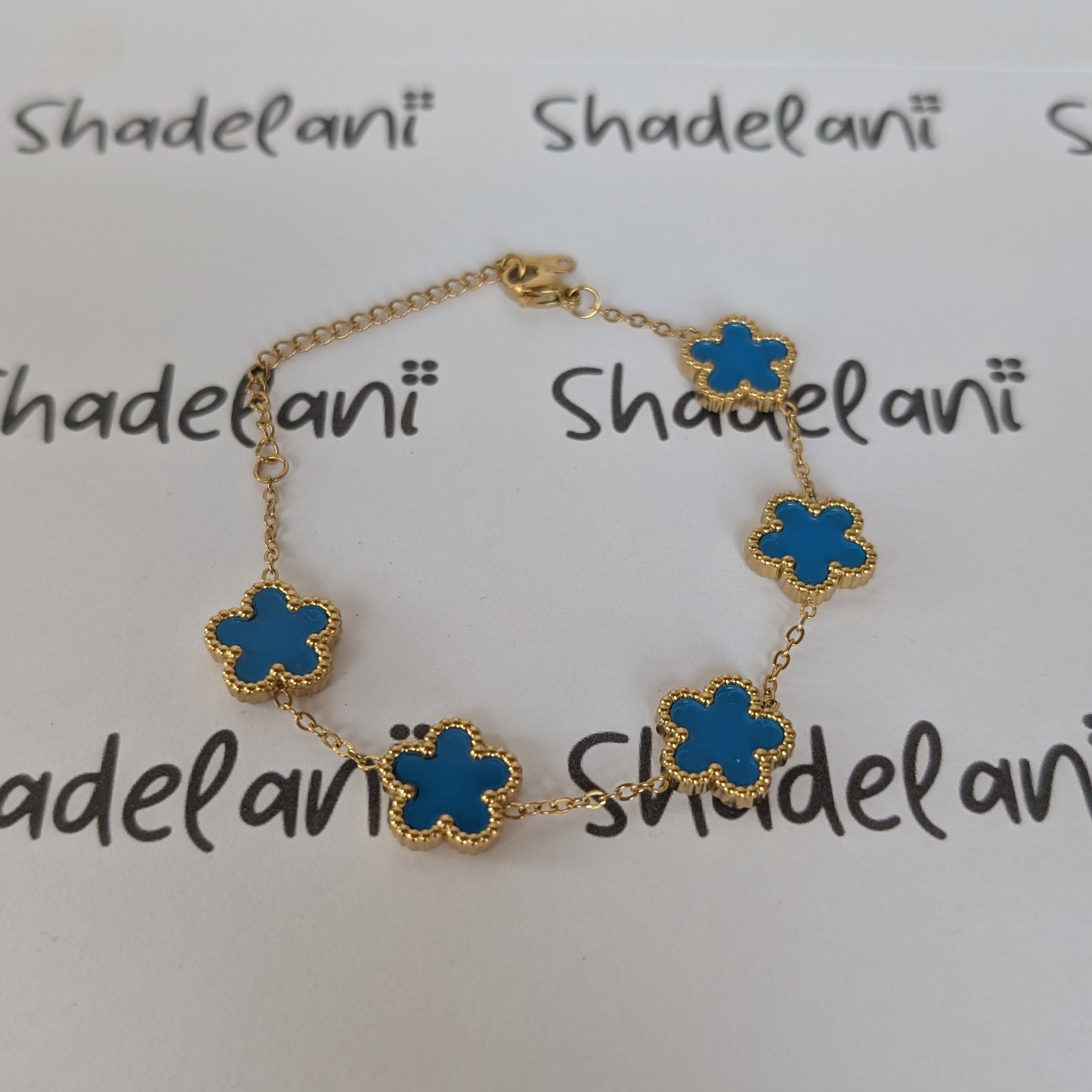 18k Gold-Plated Flower Bracelet