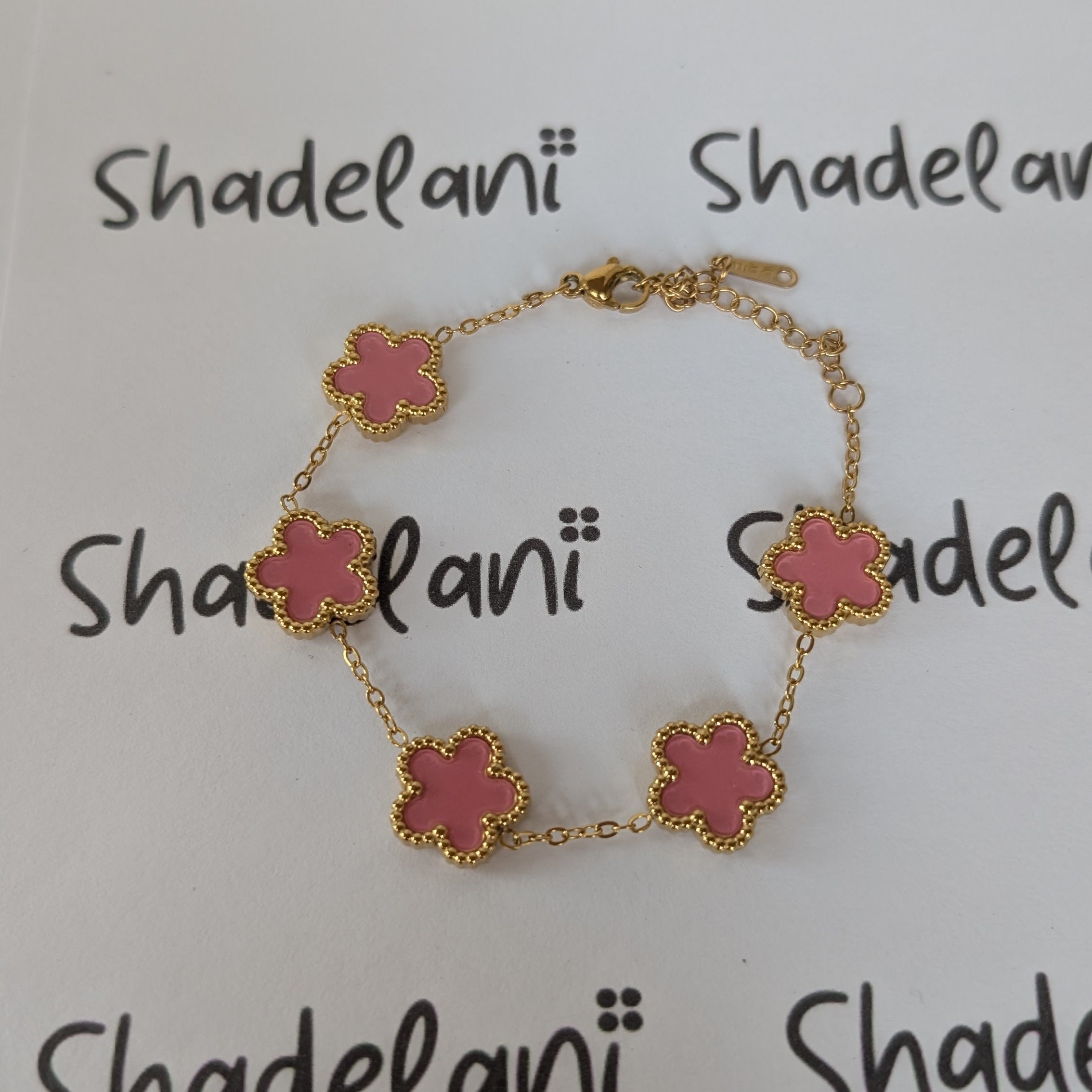 18k Gold-Plated Flower Bracelet