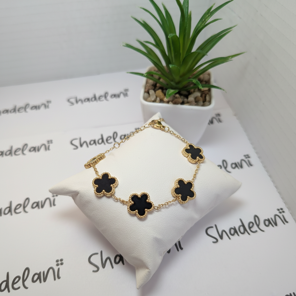 18k Gold-Plated Flower Bracelet