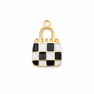 Checkered Handbag Medium Charm