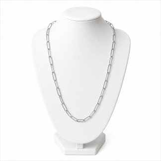 Silver Paperclip Chain Necklace