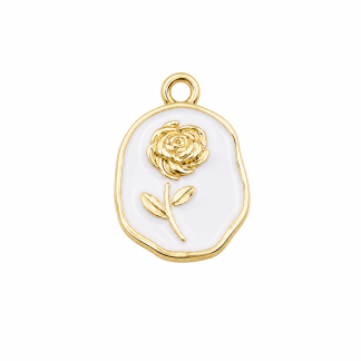 White Rose Small Charm