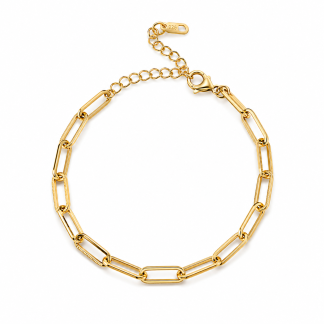 Gold Paperclip Bracelet