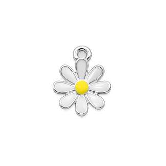 White Flower Small Charm