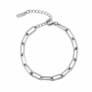 Silver Paperclip Bracelet